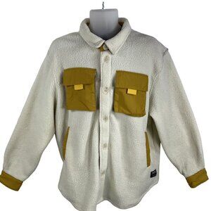 WESC NWT Sweden Sherpa Cargo Shacket Unisex Men XL Women XXL Color Block Jacket